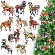 Set di 40 Sostegni di Natale in Legno per Cavallo per Feste