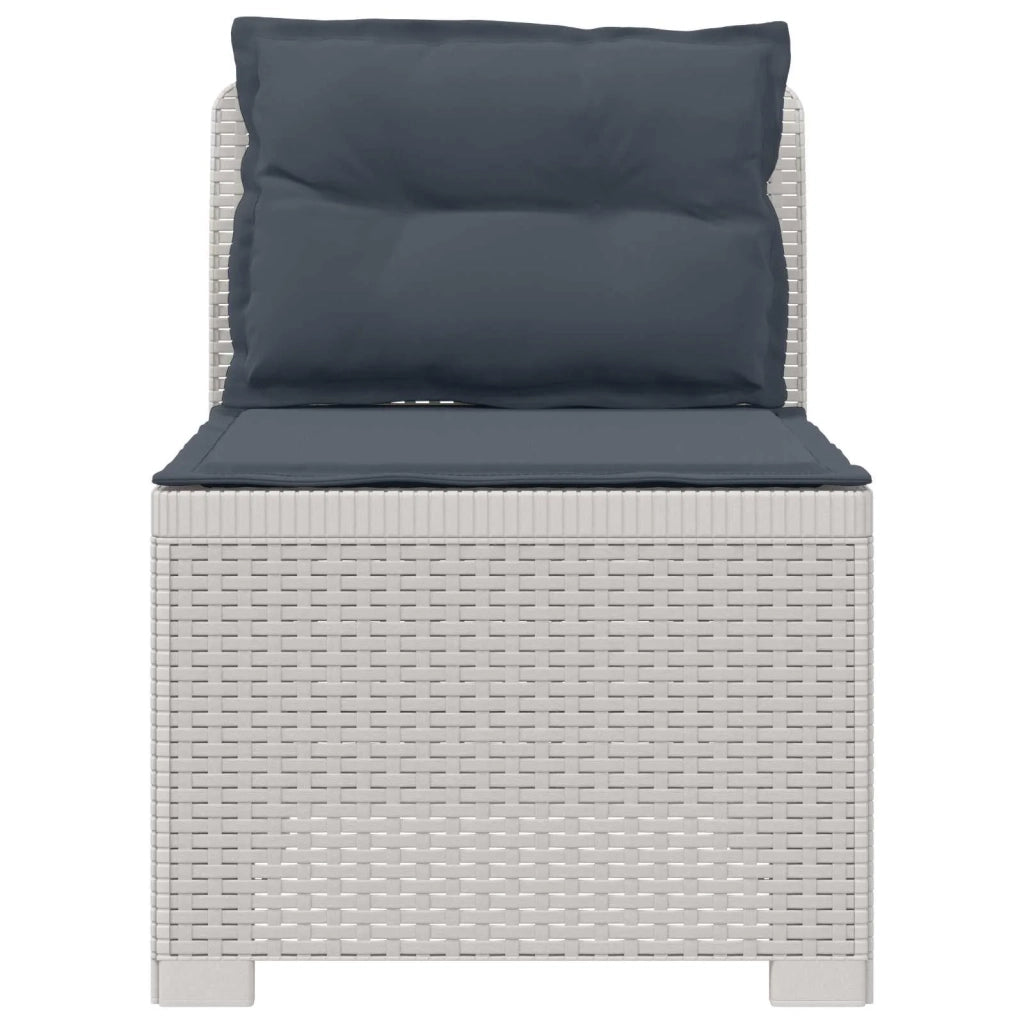 Divano da esterno-Divano da Giardino a 1 Posto con Cuscini Aspetto Rattan PP 968805