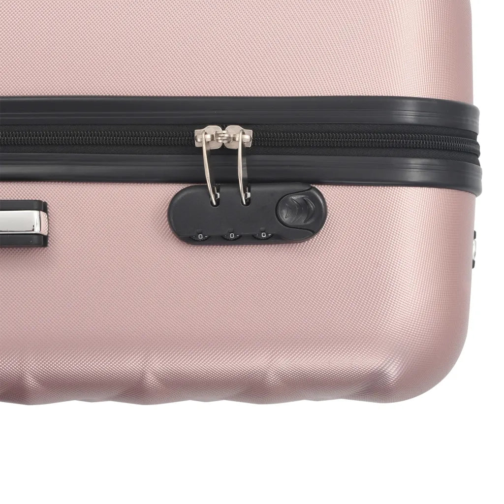 Set Trolley a Custodia Rigida 3 pz Oro Rosa in ABS 91888