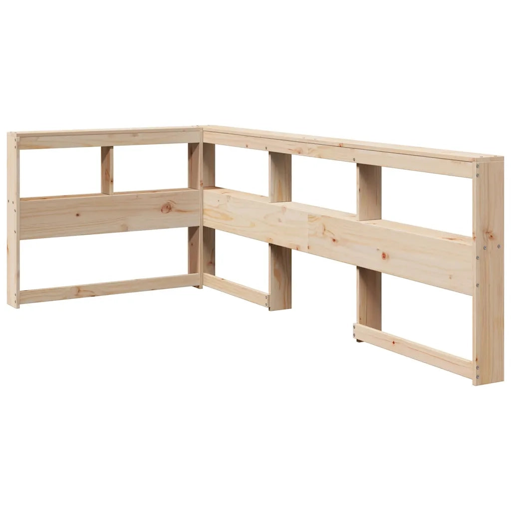 Testiera | Testata Libreria a L 80 cm in Legno Massello di Pino