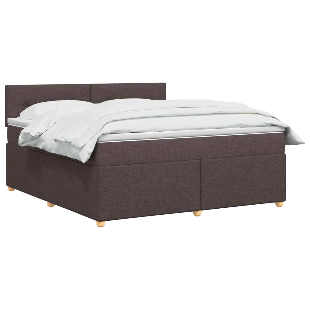 Letto box spring con materasso Marrone Scuro 160 x 200 cm 3452460
