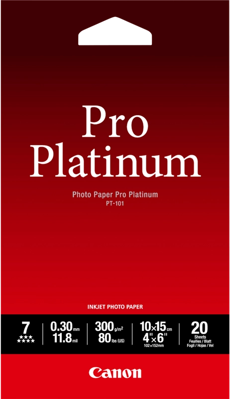 Canon Carta fotografica PT-101 Pro Platinum 4x6" - 20 fogli