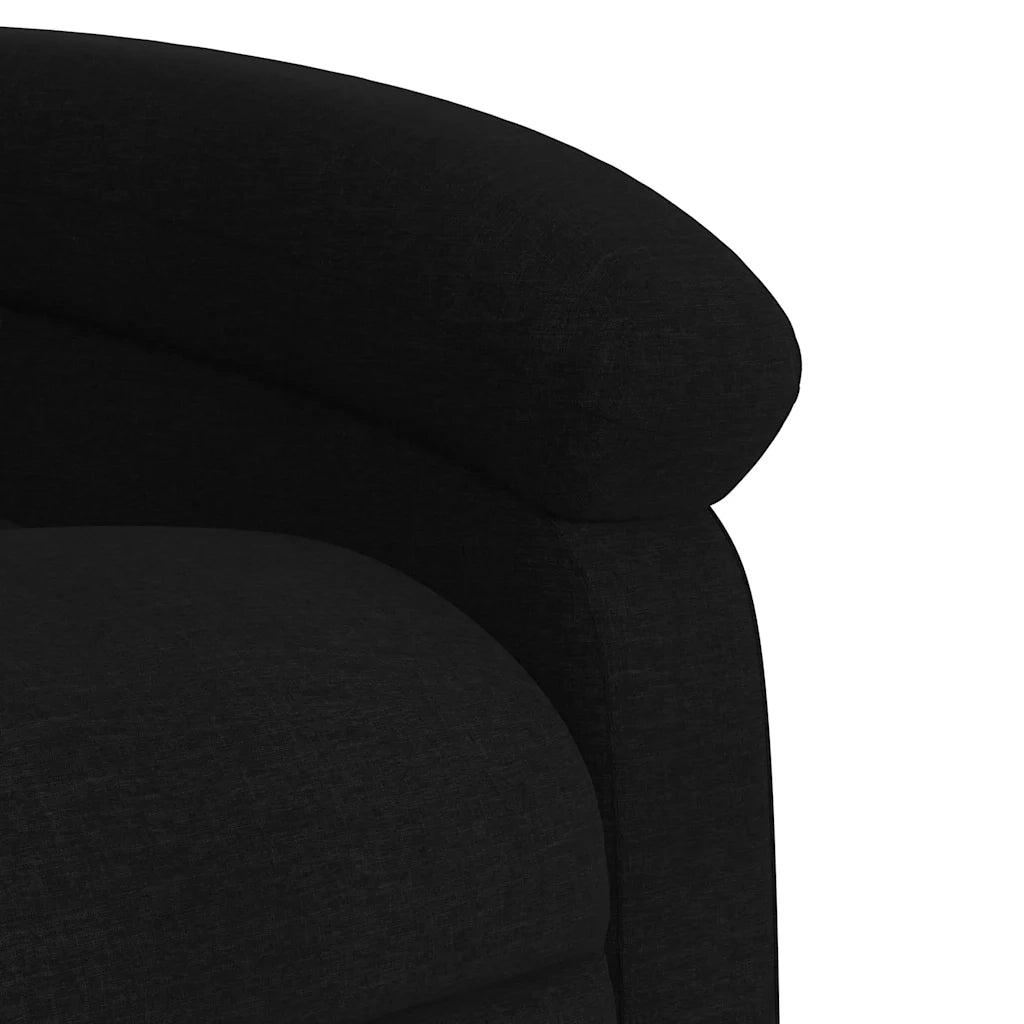 Divano Sedia-Poltrona Reclinabile in Tessuto Nero 465452