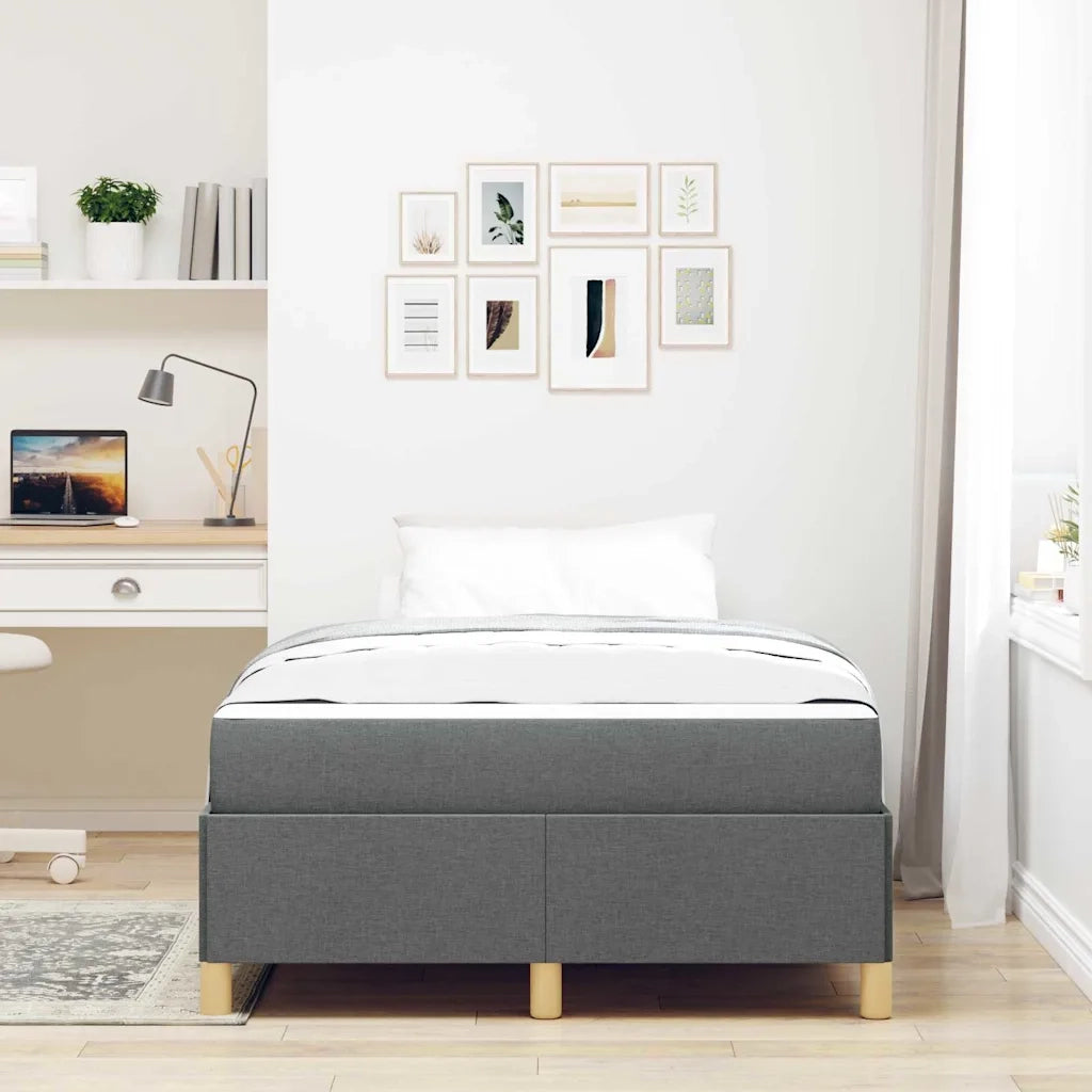 Struttura del letto-Giroletto Grigio scuro 120 x 190 cm Tessuto 941893