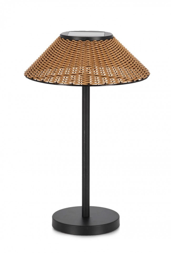 Lampada Tavolo Acciaio Nero Outdoor Solare Moderna - TRANQUIL