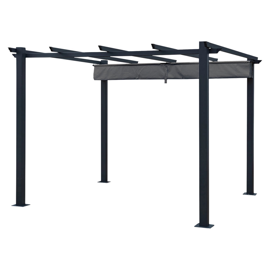 Pergola 3 × 3m CASSIS grigio - struttura in alluminio