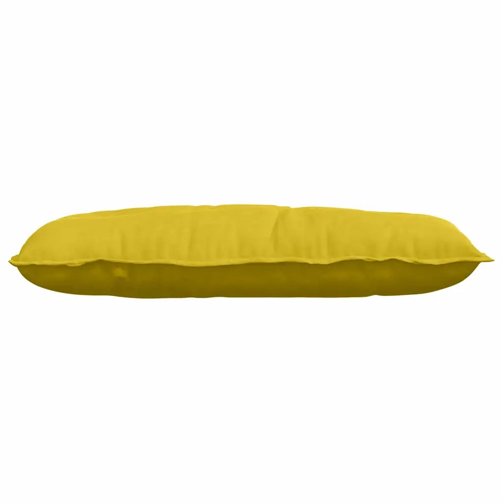 Cuscino per Schiena Giallo 100 x 50 cm Tessuto in Cords 42014768