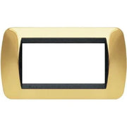 Living Int. - Placca 4 posti oro satinato - L4804OS