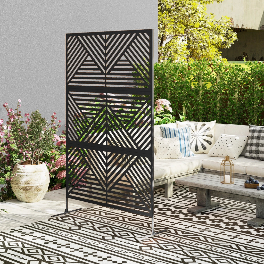 Traliccio Separ¨¦ Divisorio da Giardino ¨C Minimal ¨C 122x45x198 cm, Nero