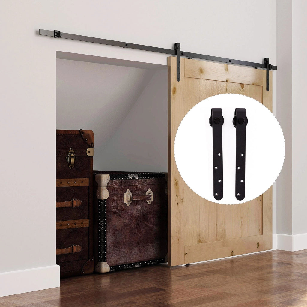 Sistema scorrevole per porte ¨C Minimal ¨C nero acciaio