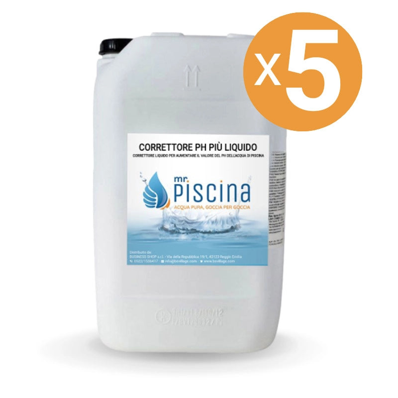 CORRETTORE PH PIU' LIQUIDO per piscina Quantità confezione: 5 confezioni