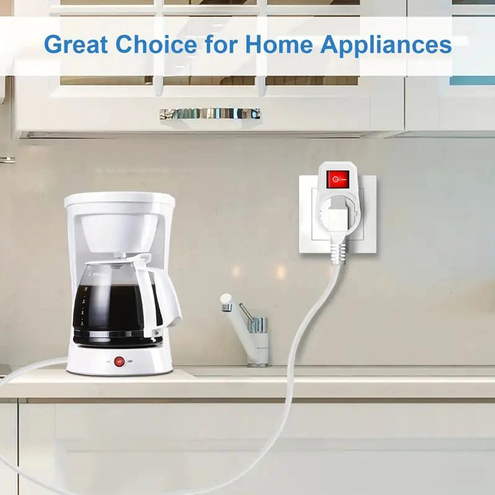 Presa Elettrica con Interruttore Schuko 2 Poli ¨C Xylo ¨C Bianca