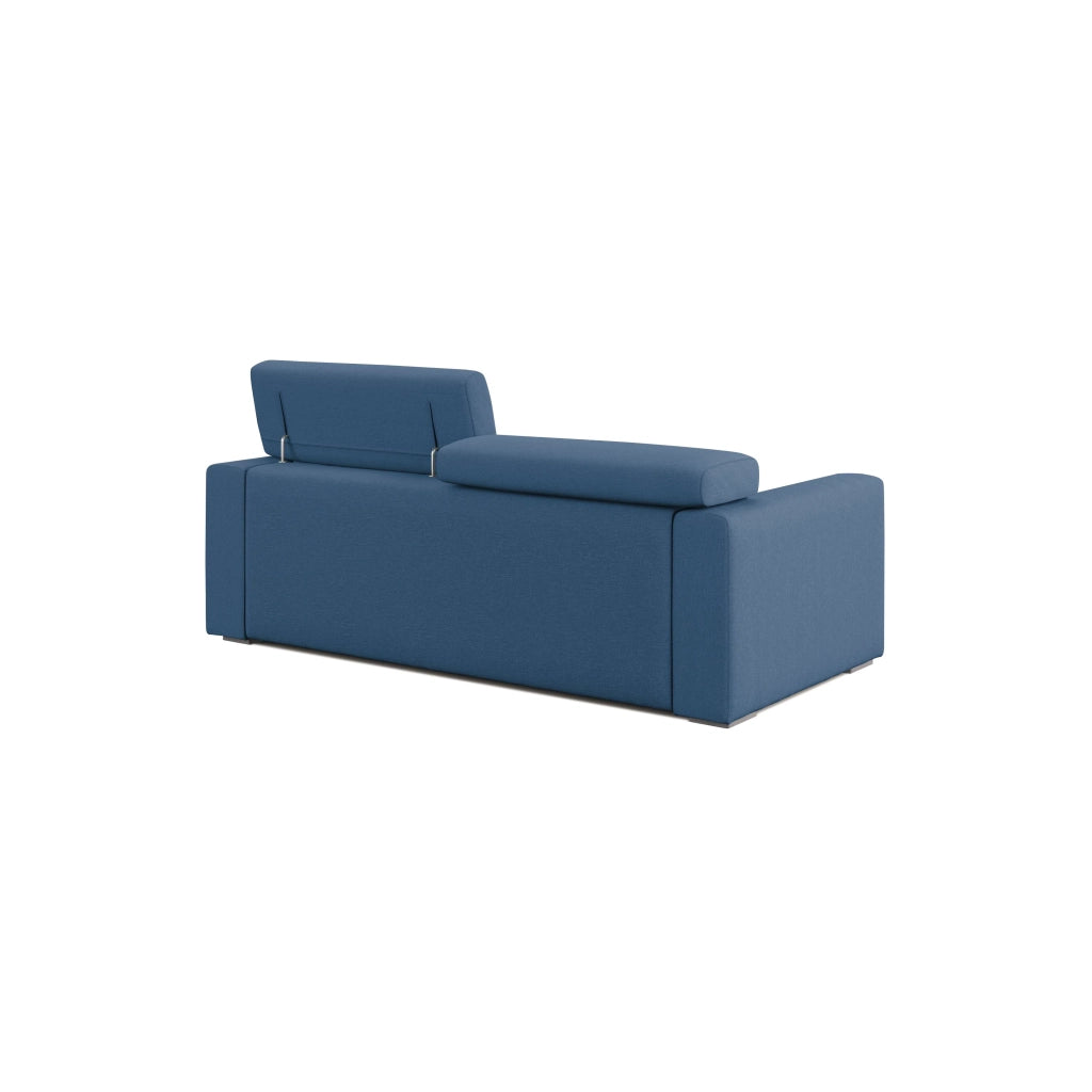Dylan Divano con pouf estraibile 188 cm blu