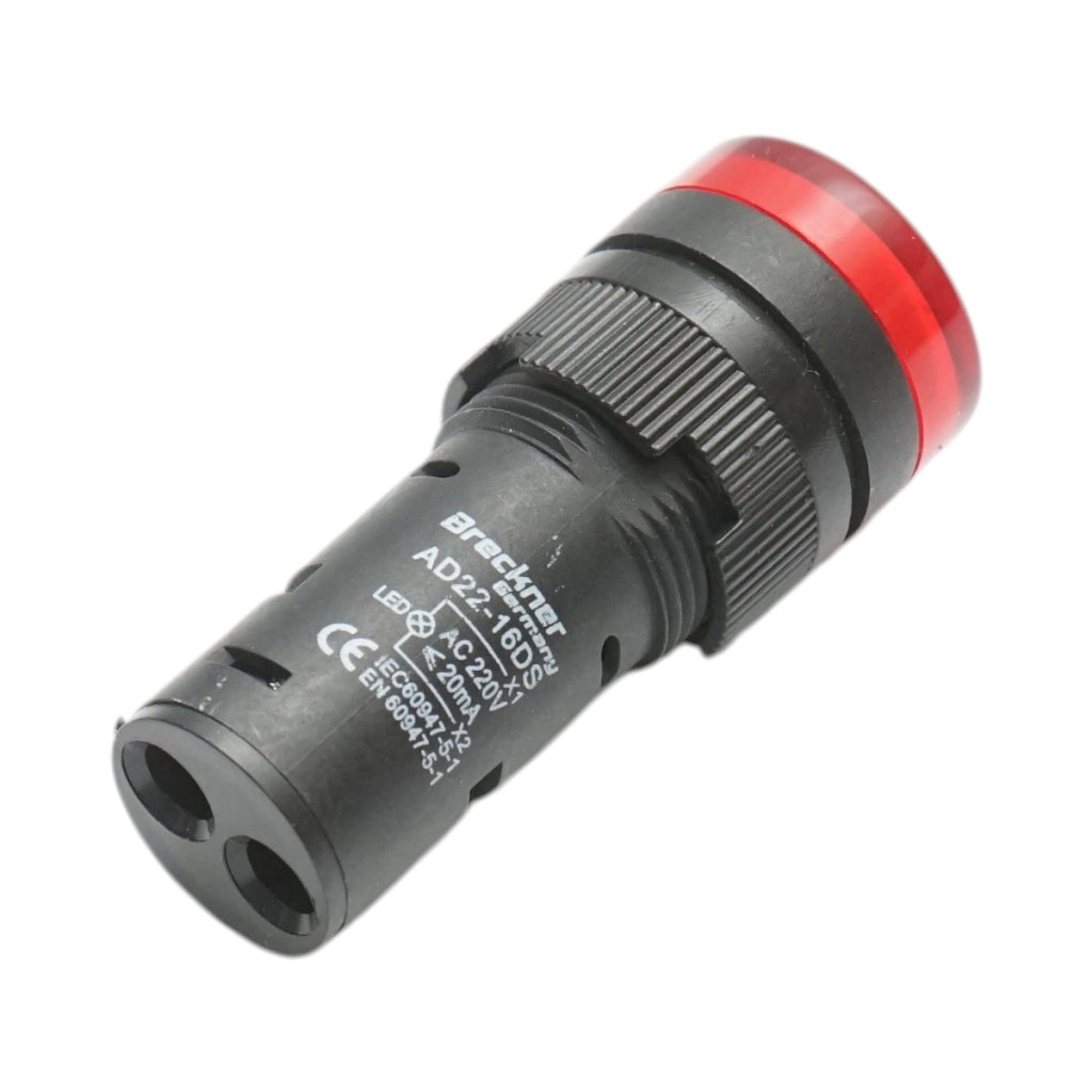 Indicatore di segnale LED rosso 220V AC 16mm Breckner Germany