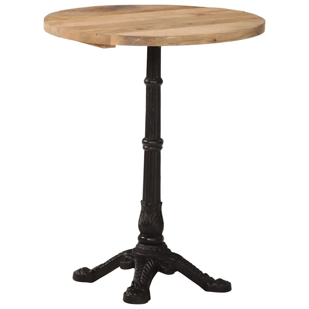 Tavolino da Bistrot Ø60x76 cm in Legno di Mango Grezzo 321087
