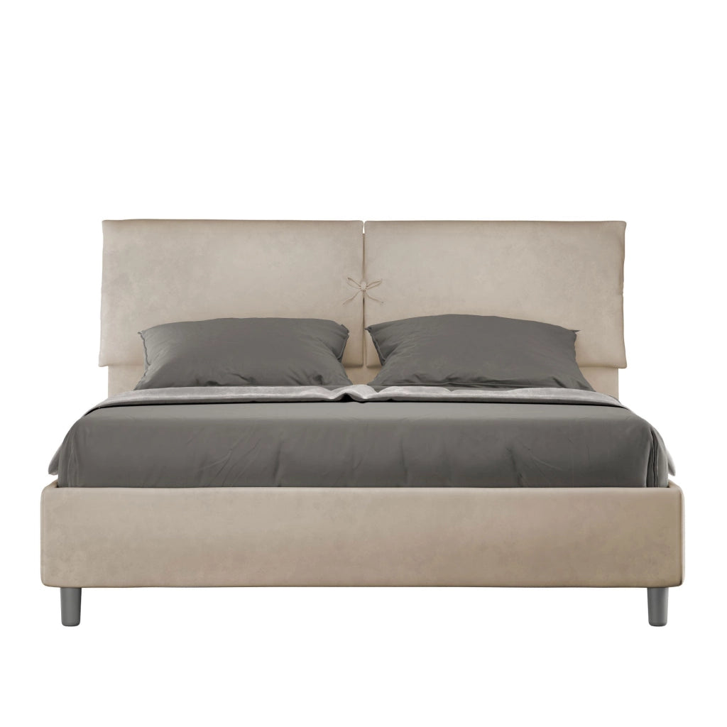 Letto Matrimoniale 160x210 cm con Rete Mados Sabbia