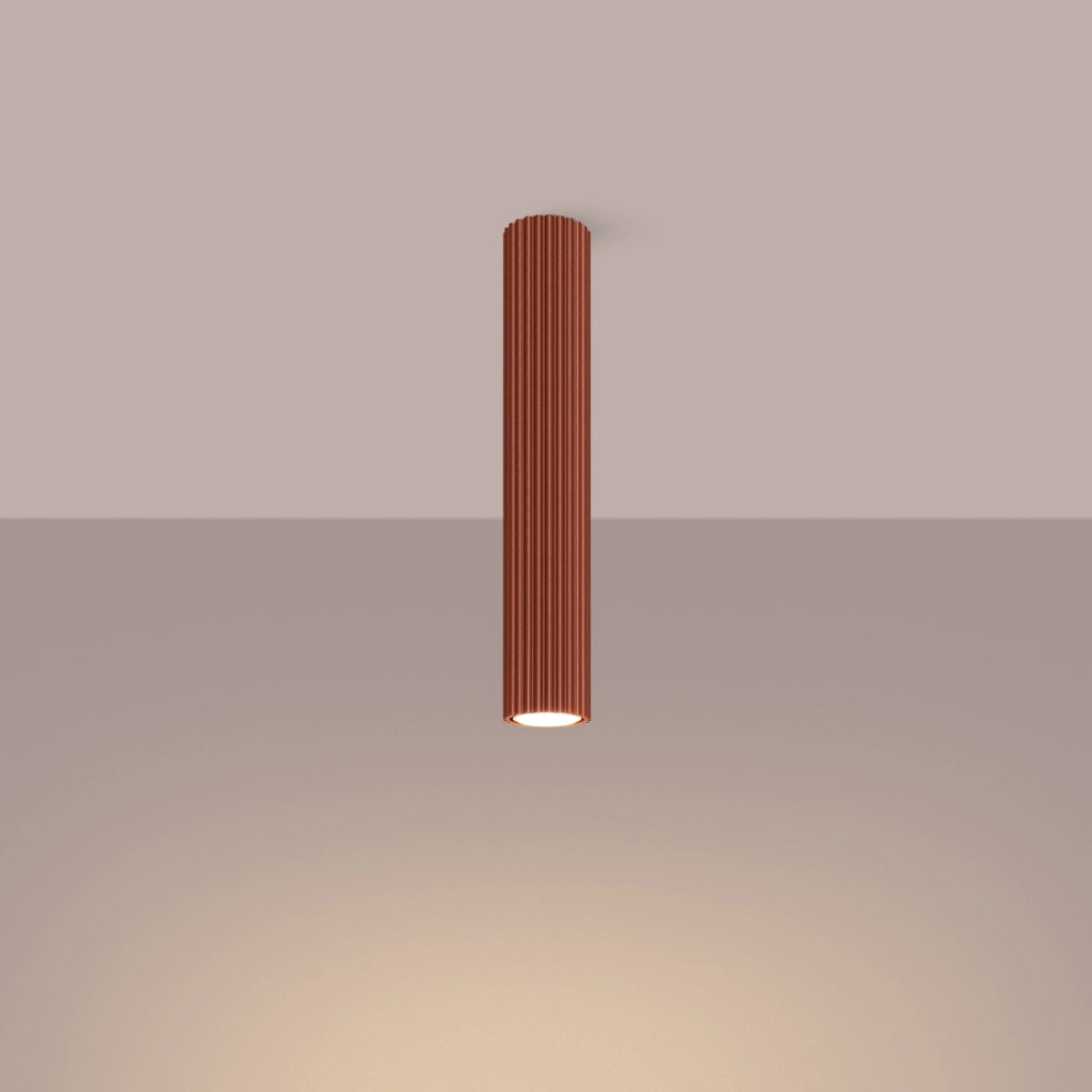 Lampada da soffitto KARBON 40 rosso ocra