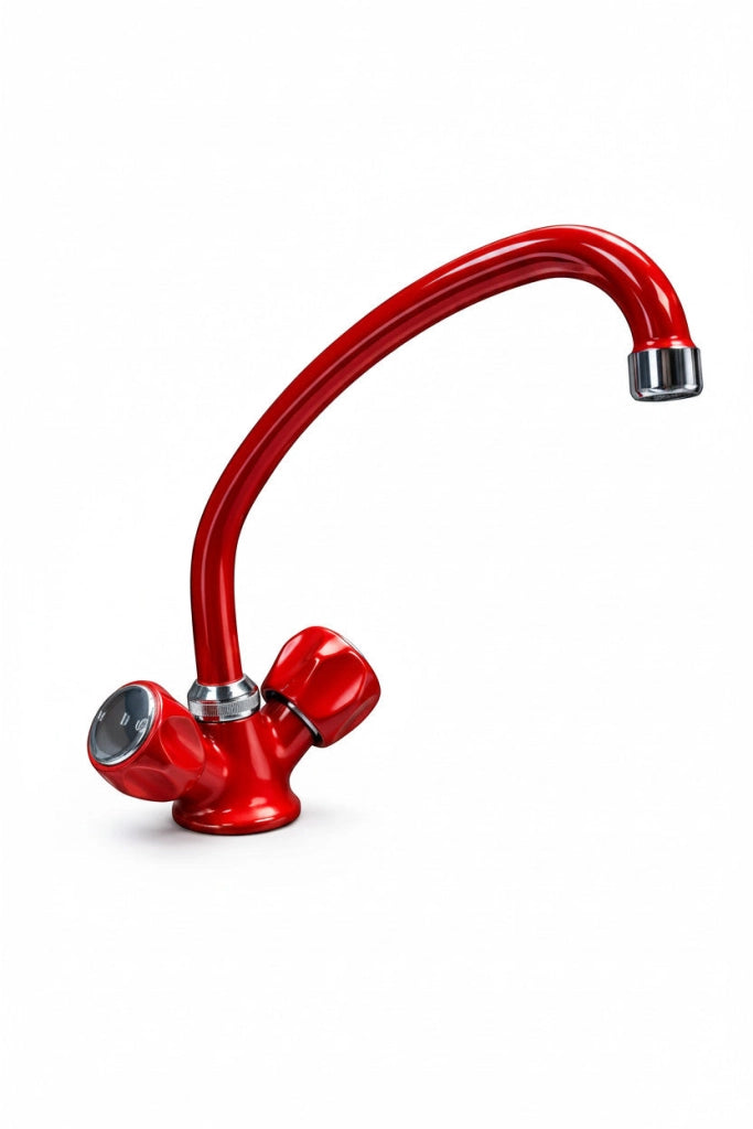 Rubinetto per cucina vintage rosso design
