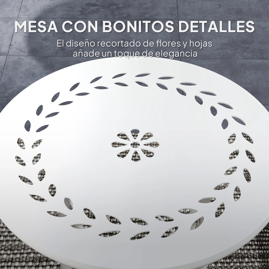 Tavolo da Giardino Rotondo ¨C Minimal ¨C Acciaio Bianco ?40x50cm