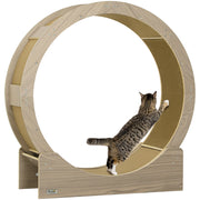 Ruota da corsa per gatti ¨C Xylo ¨C Con freno di sicurezza e tappetino tiragraffi rimovibile 91 cm marrone
