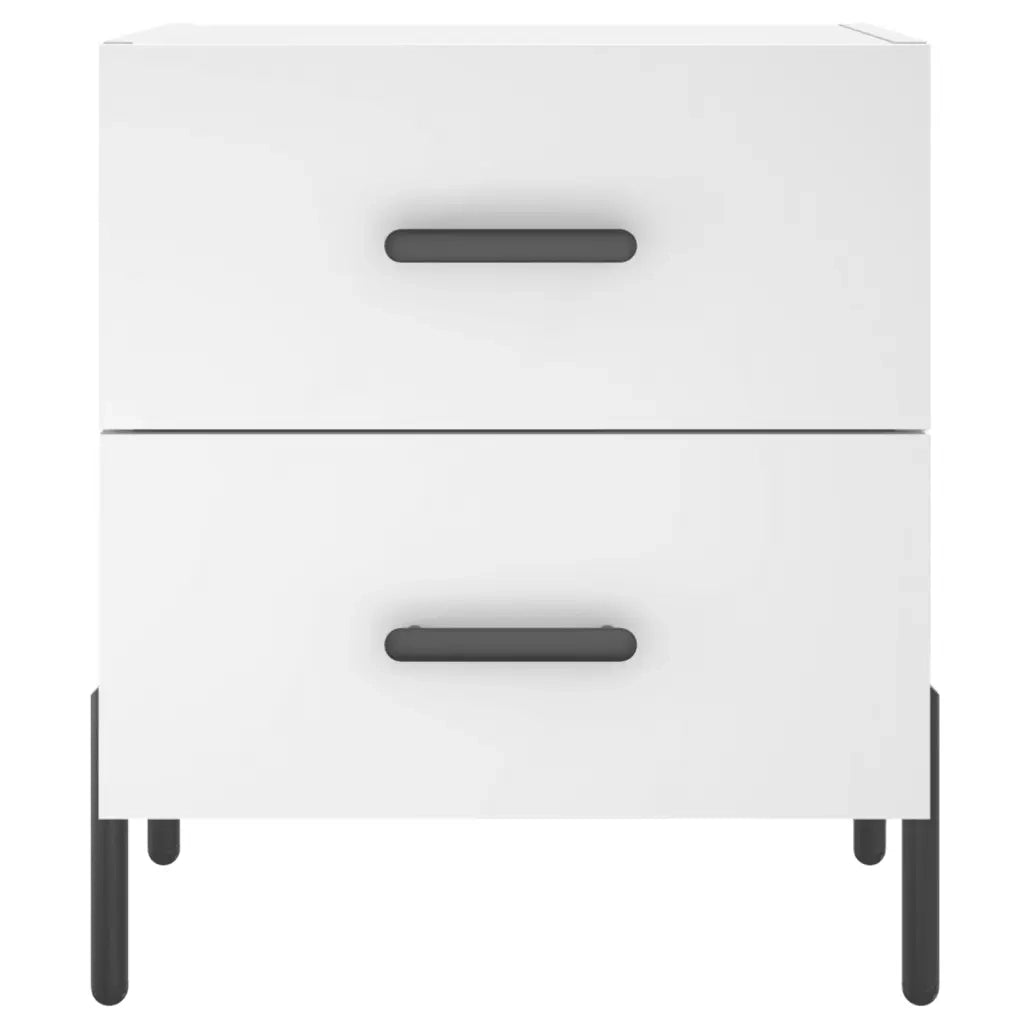 Comodino Bianco 40x35x47,5 cm in Legno Multistrato 827324