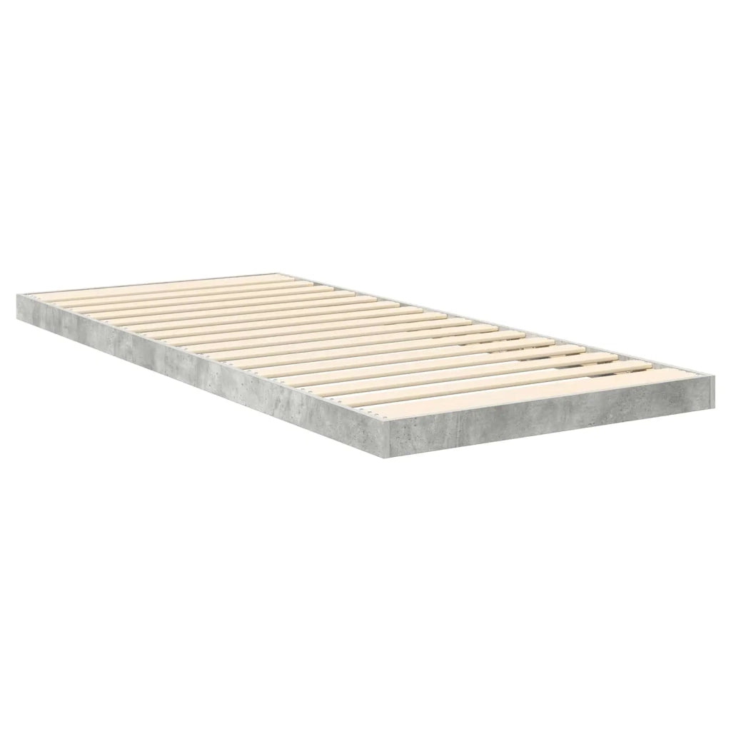 Struttura letto a terra Grigio cemento 75 x 190 cm 893519