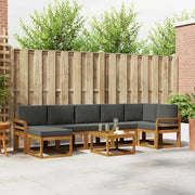 Set di divani da esterno con cuscino 8 pcs Naturale e Antracite 3366745