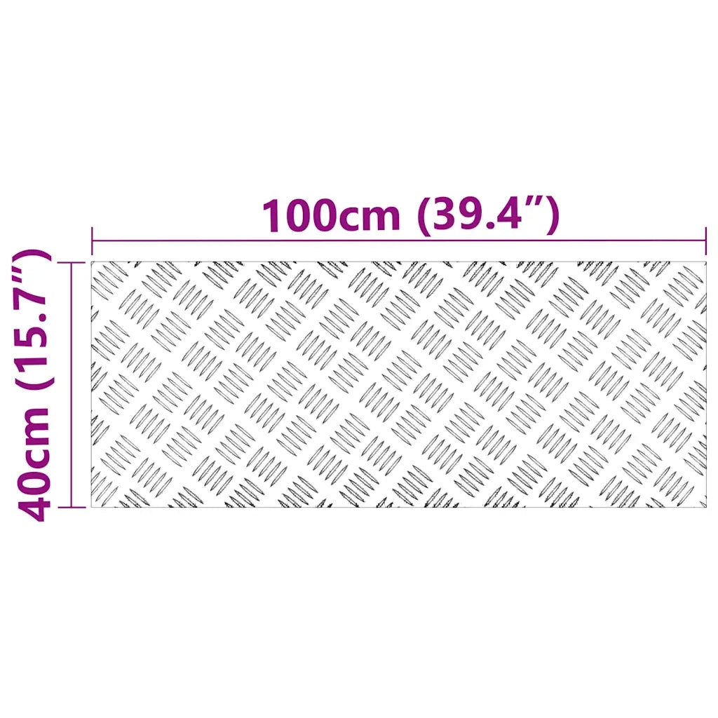 Gradini per Scale 2 pz | Tappetini per scale autoadesivi Argento 100 x 40 cm Alluminio