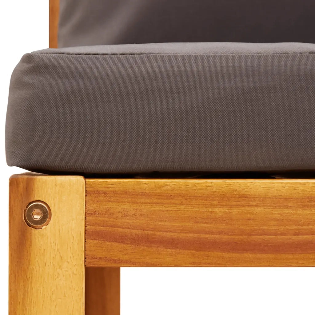 Set di divani da giardino 4 pezzi con cuscini in legno di acacia e corda 3278832