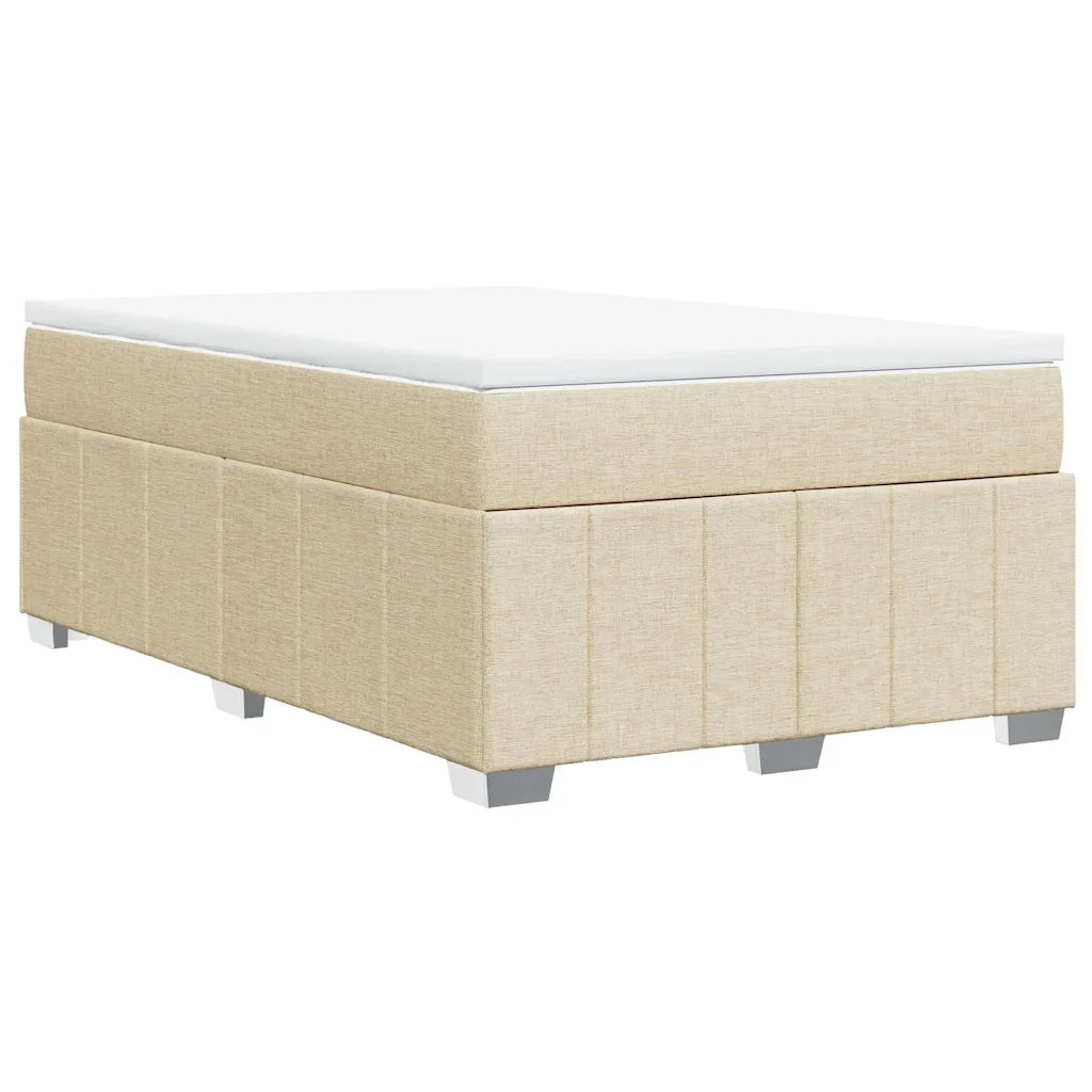 Giroletto a Molle con Materasso Crema 120x200 cm in Tessuto 3285468