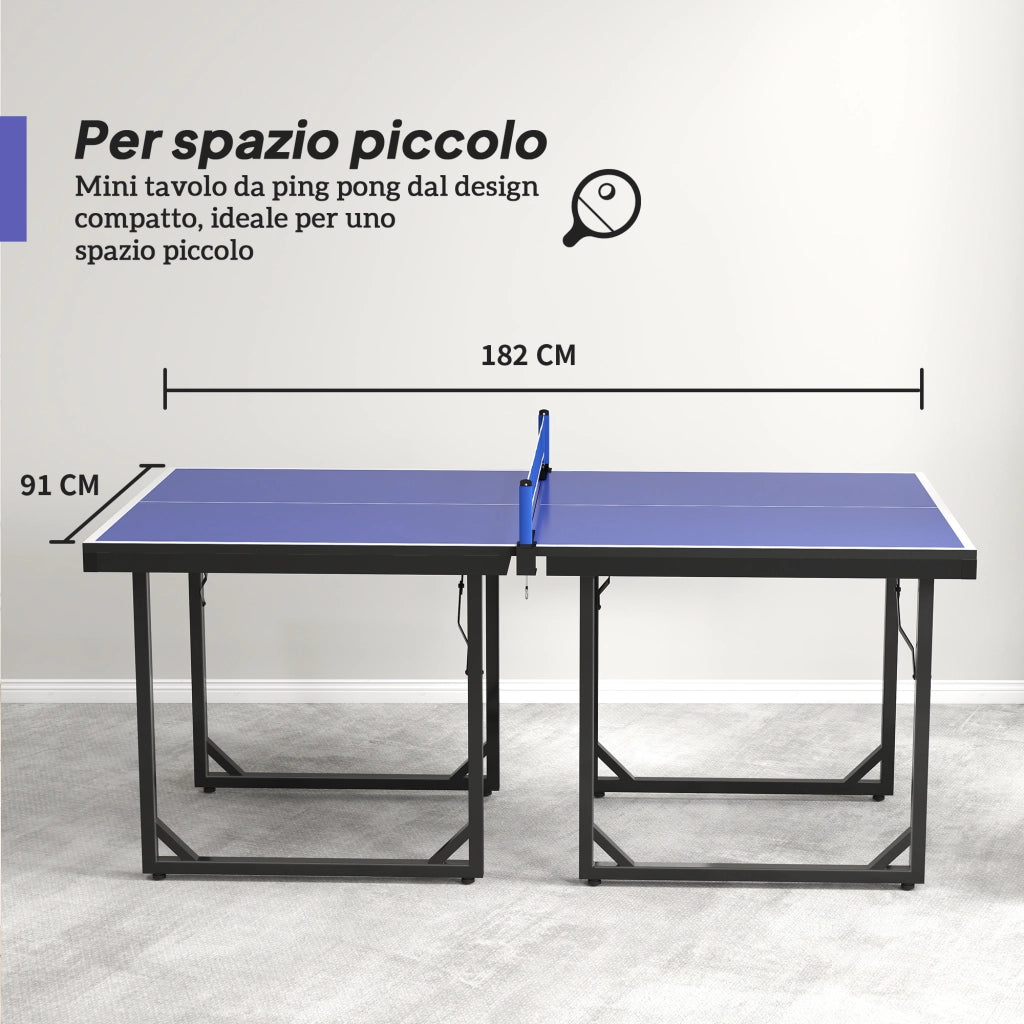 Tavolo da Ping Pong Pieghevole ¨C Minimal ¨C Blu Viola 182x91 cm
