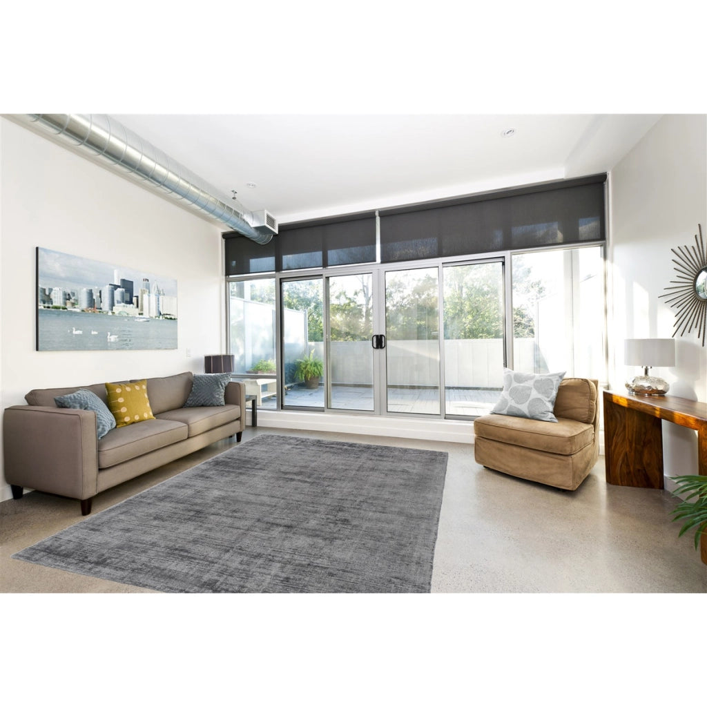 Tappeto di design Luxury 110 in viscosa verde nobile