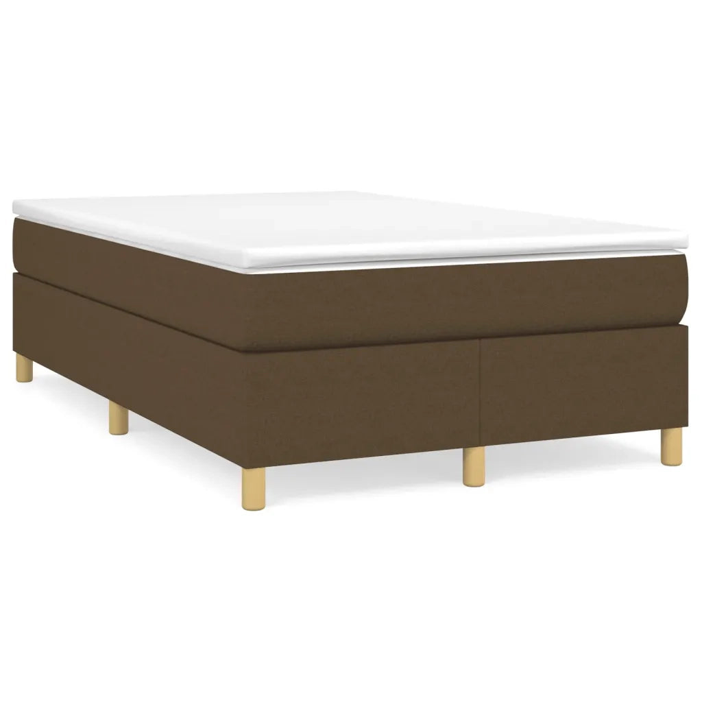 Struttura Letto a Rete a Molle Marrone Scuro 120x200 cm Tessuto 3120948