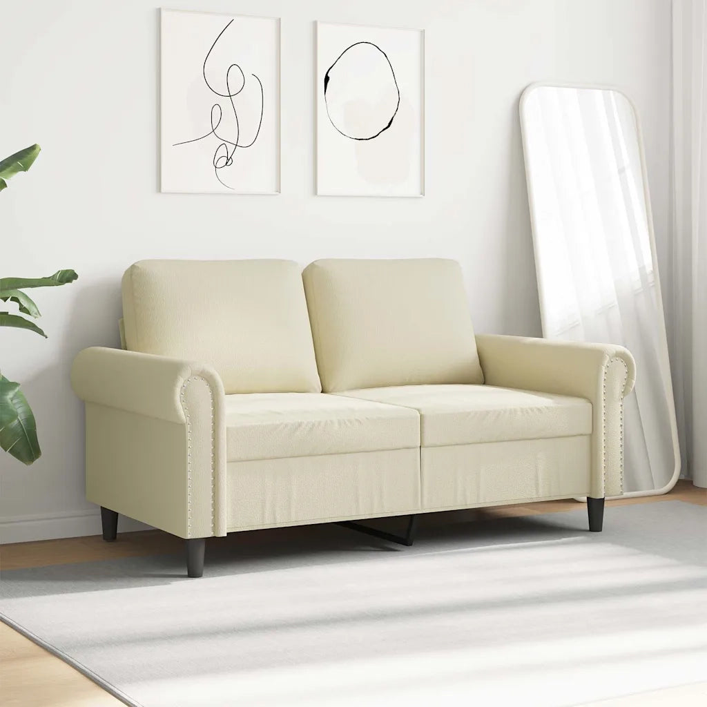 Divano a 2 Posti-Sofa 2 Posti Crema 120 cm in Similpelle 256522
