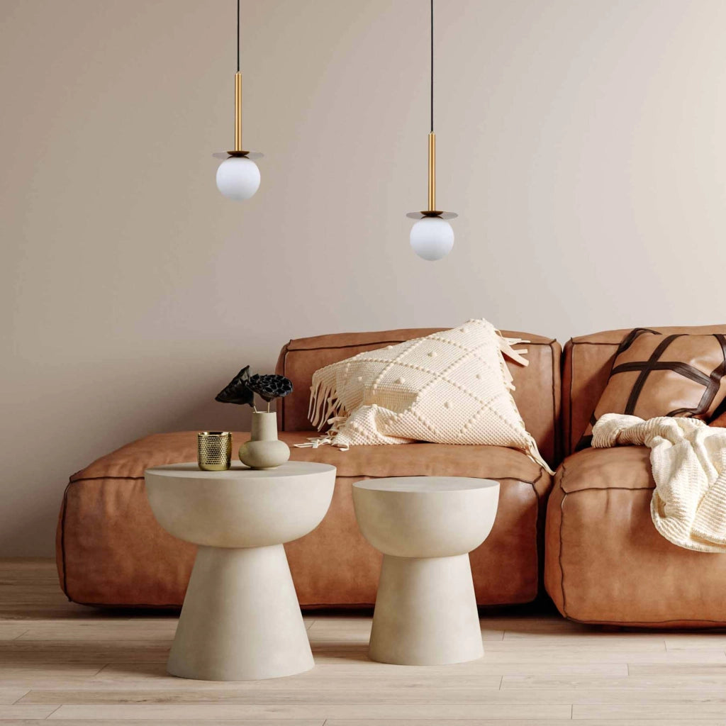 Lampada a sospensione Roma 1xE14 oro vetro Ø18cm Light