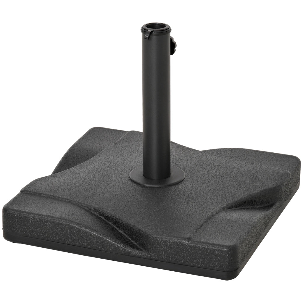 Base per Sombrilla 20 kg per ?32mm ?38mm ?48mm ¨C Minimal ¨C 41.5x41.5x33cm Nero