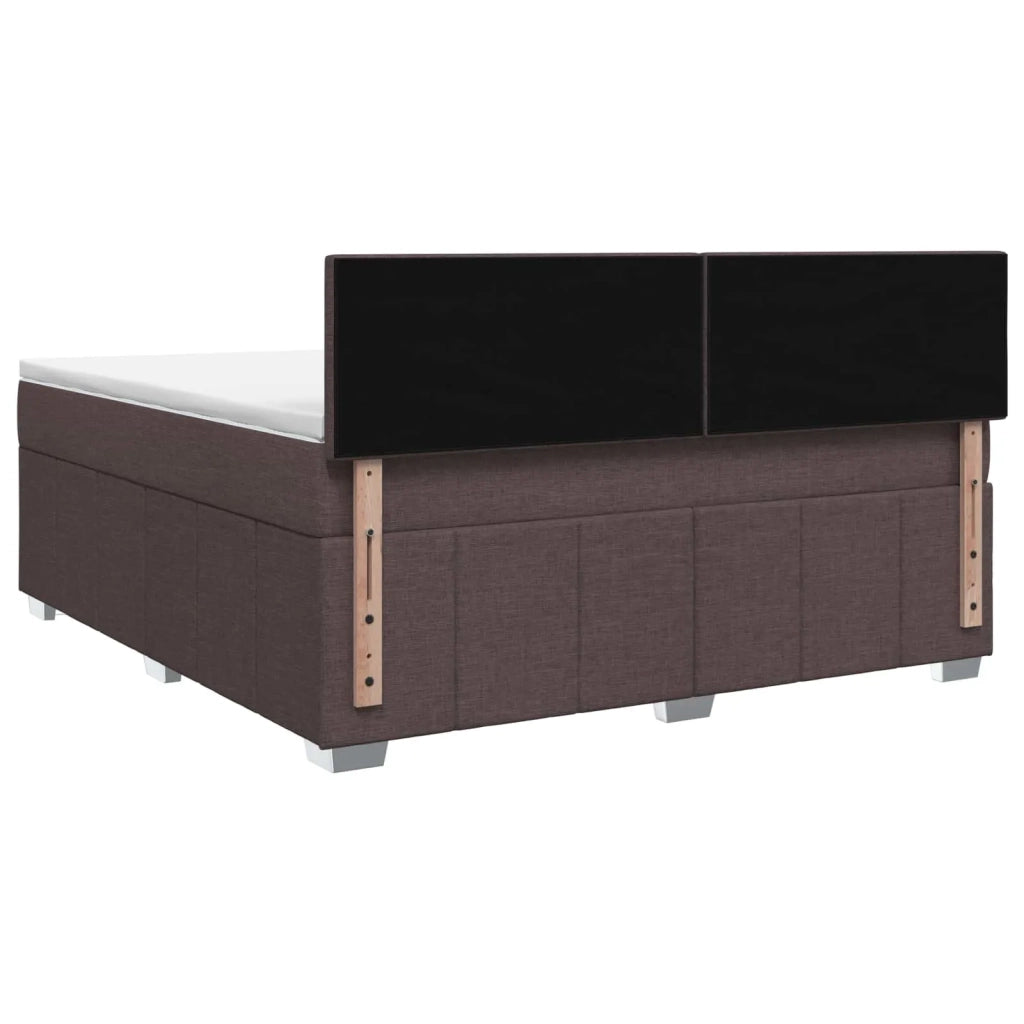 Letto box spring con materasso Marrone Scuro 160 x 200 cm 3451251