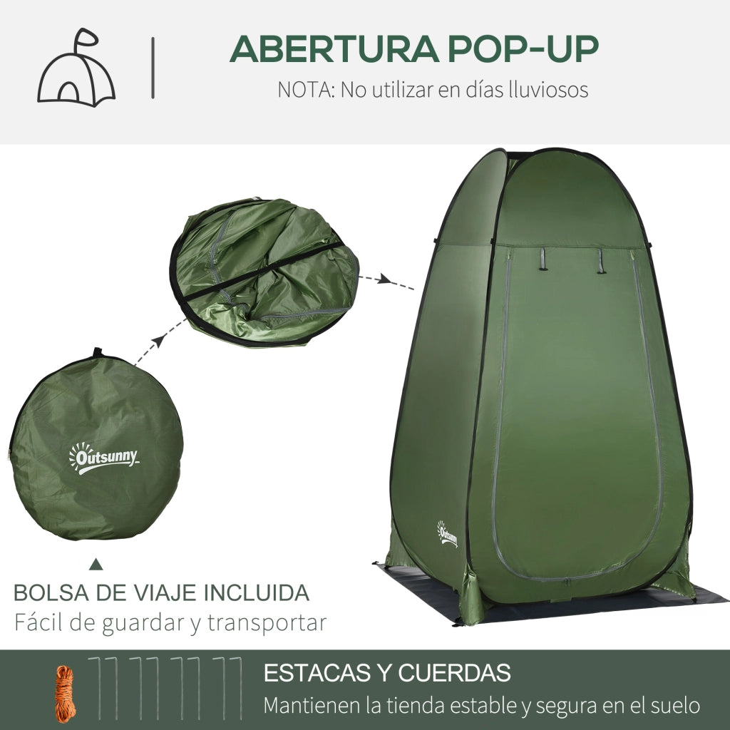 Cabina Doccia Portatile ¨C Minimal ¨C Verde Oliva 126x124x189 cm