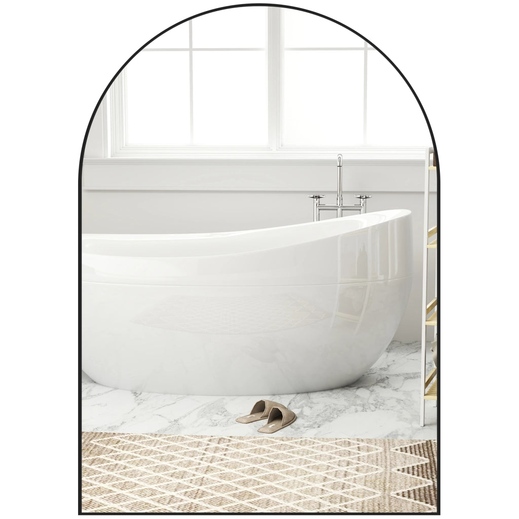 Specchio da Bagno con Cornice in Alluminio ¨C Xylo ¨C Nero 50x70 cm