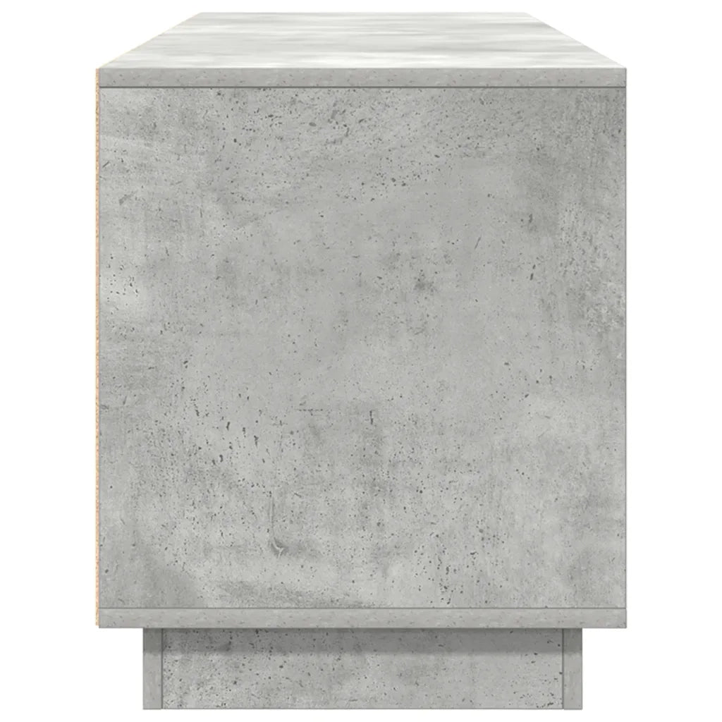Mobile Porta TV con Luci LED-Mobile per TV-Credenza TV Grigio Cemento 160,5x41x50 cm