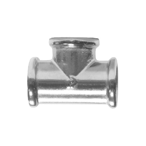 MANICOTTO TEE FFF OTTONE CROMATO- 1/8- RINAL- pezzi 1