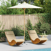 Ombrello da giardino Bianco Crema Ø 240 x 260 cm Bambù 4108082
