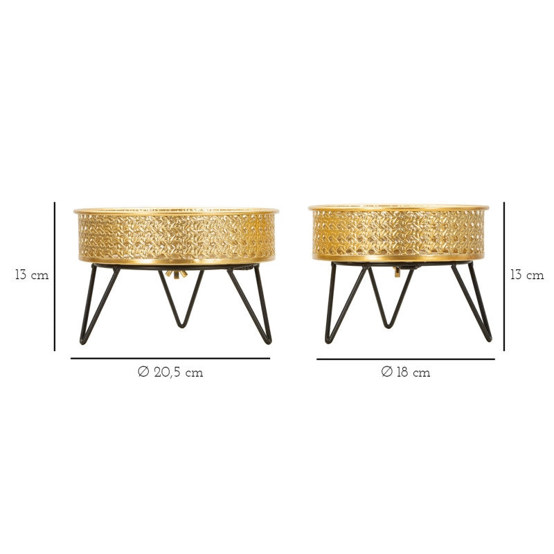 Porta Vasi Bossy Coppia cm ø 20,5x13-18x13