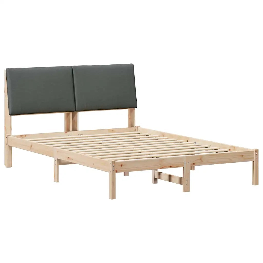 Struttura del Letto marrone e grigio scuro 140 x 190 cm