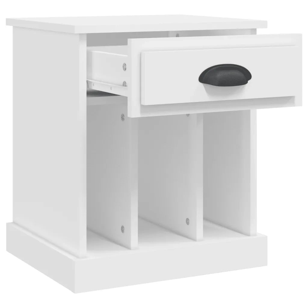 Comodini 2 pz-Set di 2 Tavolino da notte Bianchi 43x36x50 cm