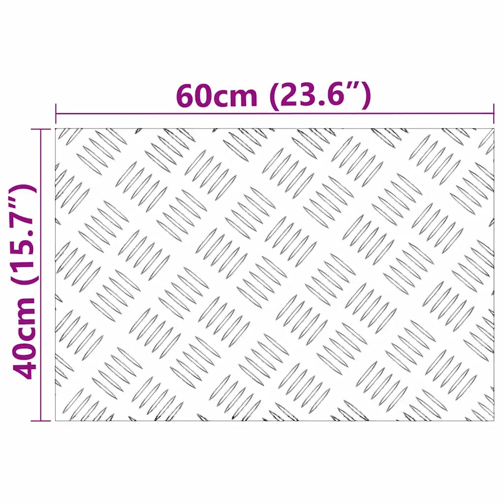 Gradini per Scale 2 pz | Tappetini per scale autoadesivi Argento 60 x 40 cm Alluminio