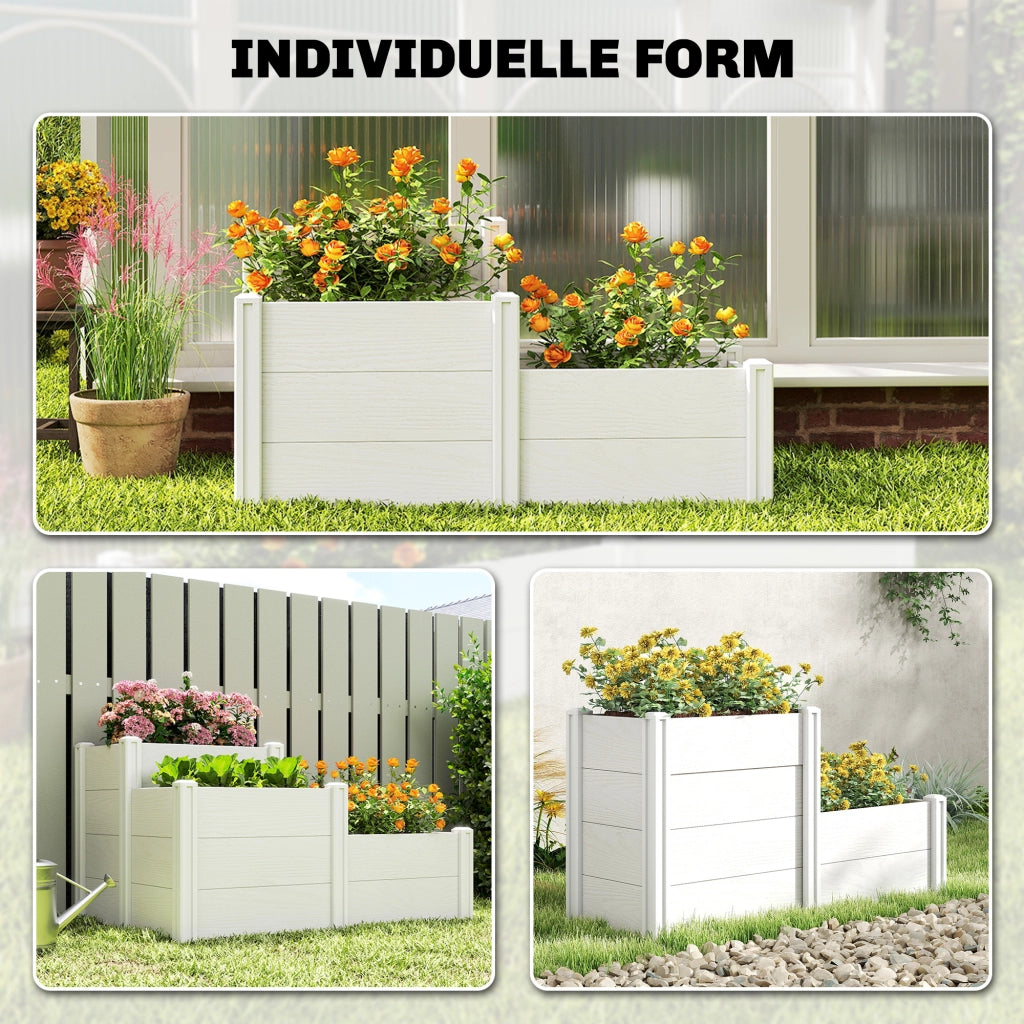 Vaso da Giardino Modulare Impilabile 3 Livelli ¨C Minimal ¨C Plastica