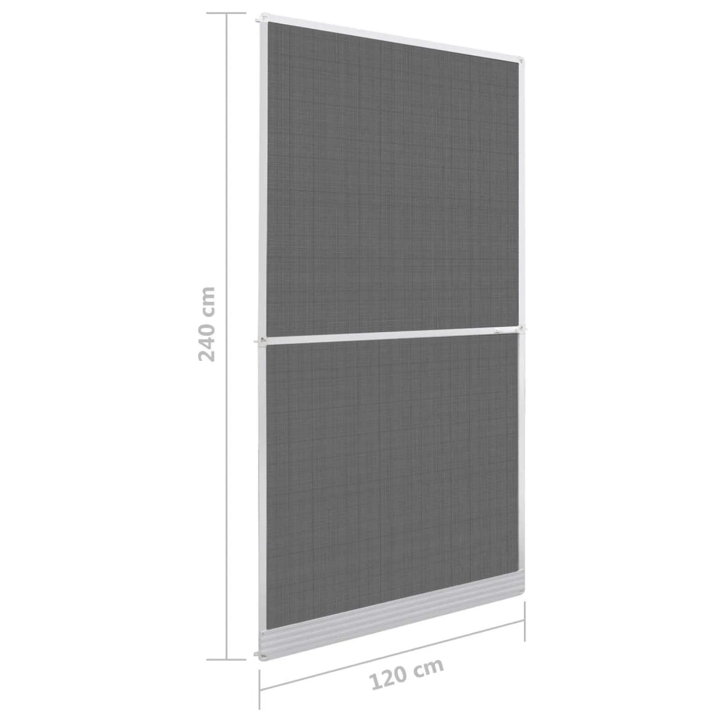 Schermo Insetti a Battente Bianco e Nero 120 x 240 cm 42047049