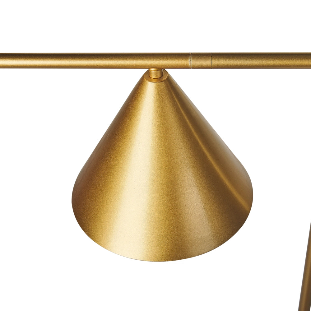 Lampada da terra Base in marmo oro Paralume a cono Ufficio Studio Moderno