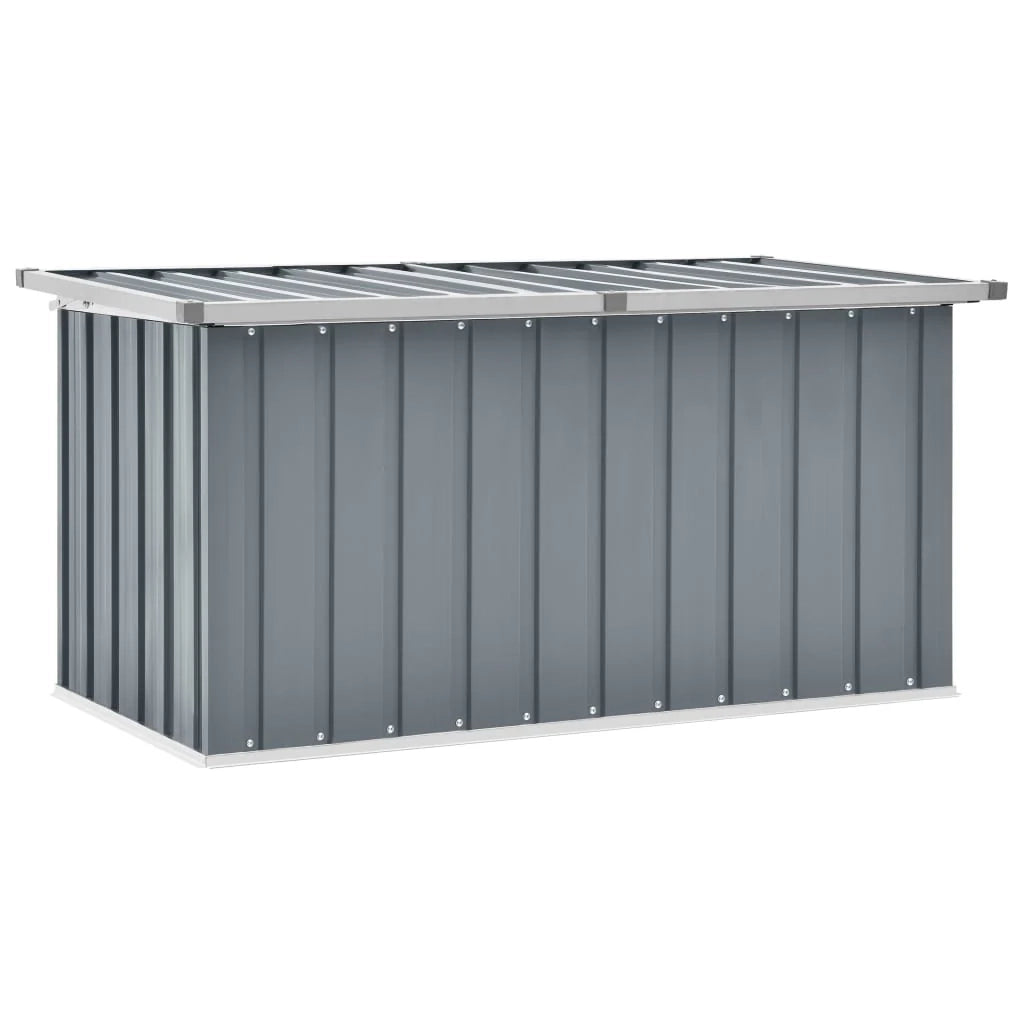 Baule portaoggetti da giardino 129 x 67 x 65 cm grigio 02_0013082